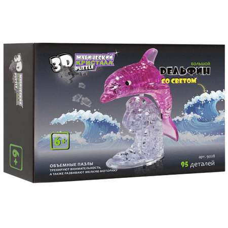 3D Пазл Hobby Day Магический кристалл Дельфин розовый