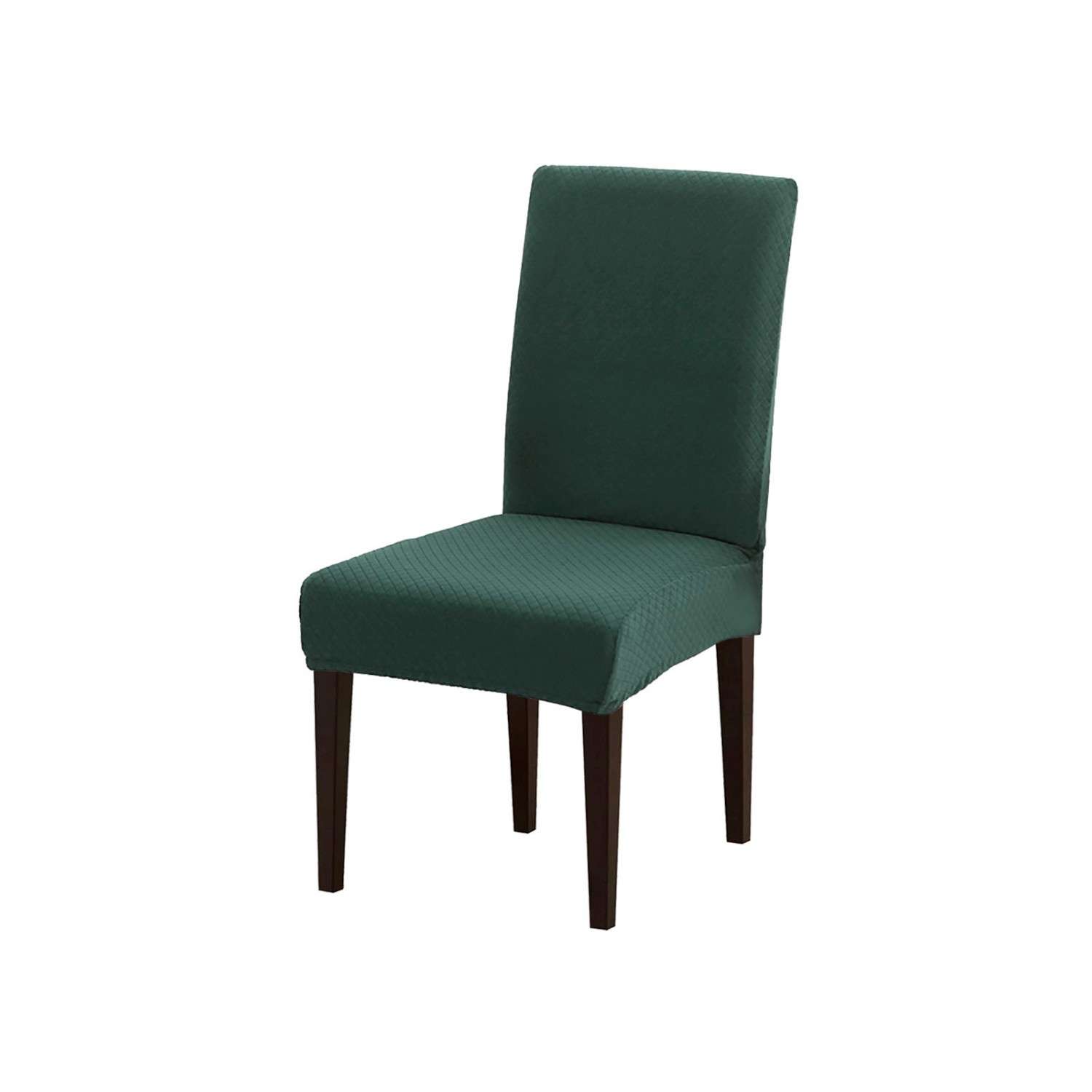 Чехол на стул LuxAlto Коллекция Quilting серо-зеленый - фото 1