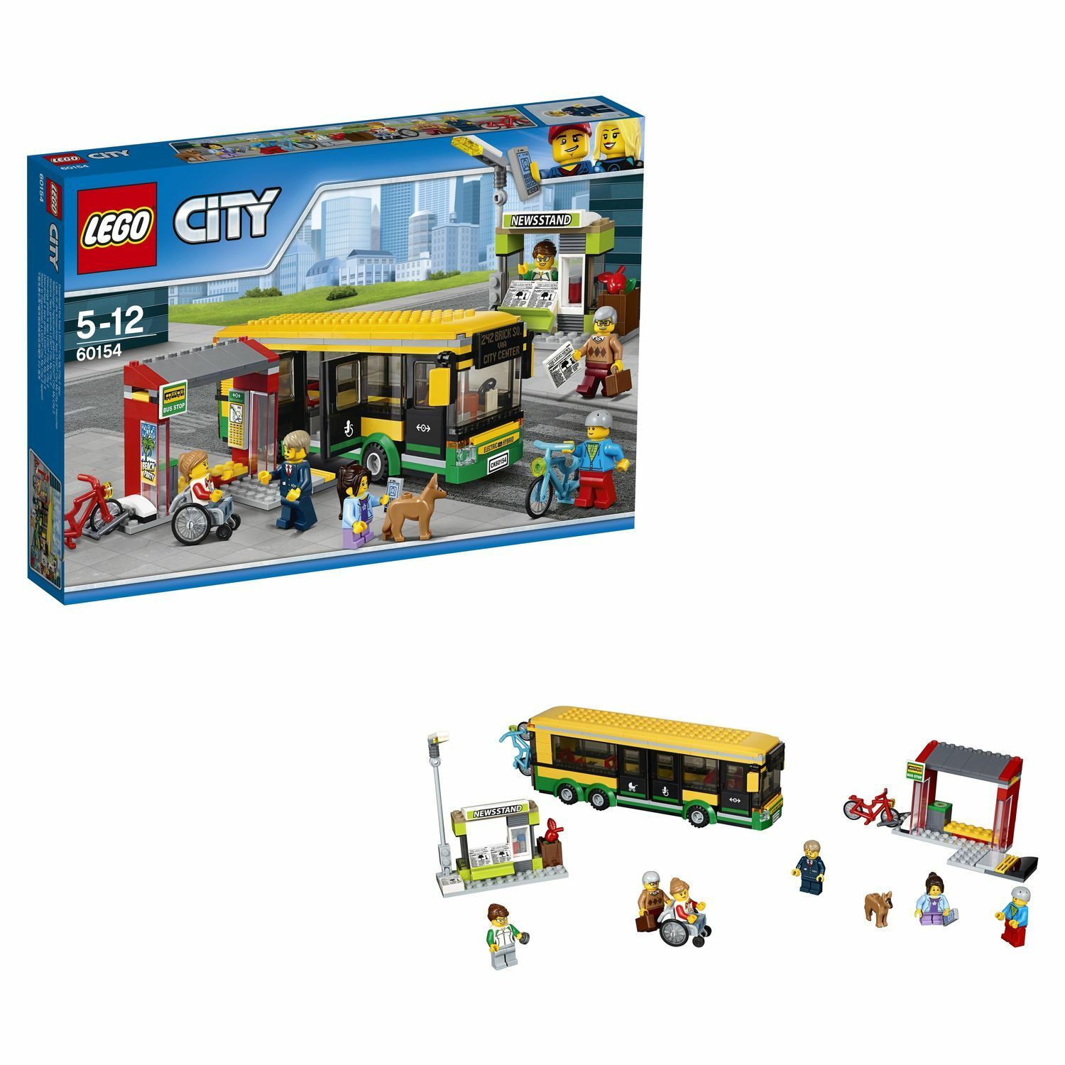 Конструктор LEGO City Town Автобусная остановка (60154) купить по цене 2799  ₽ в интернет-магазине Детский мир