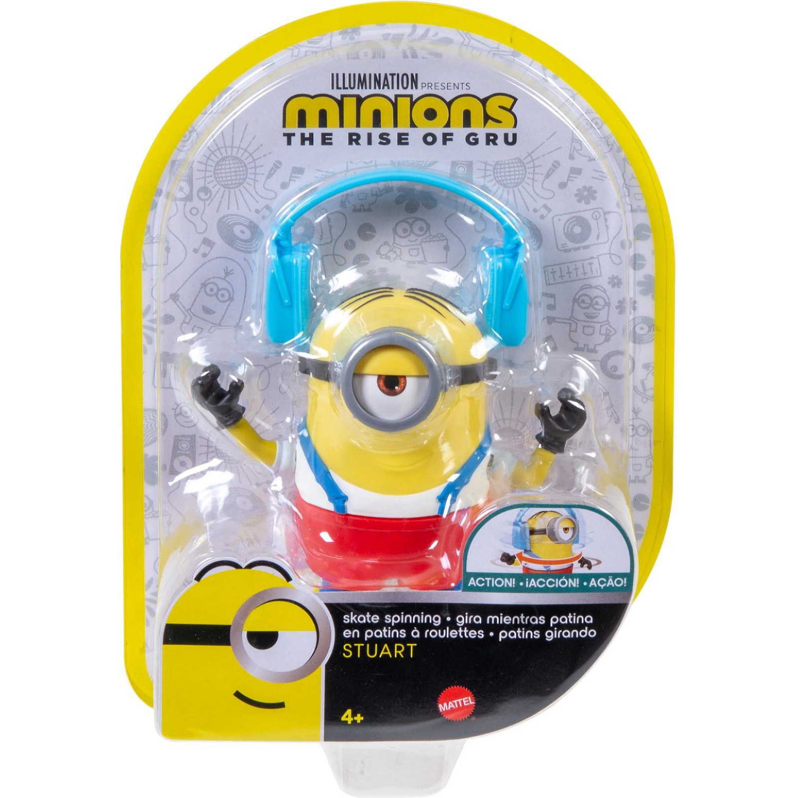 Фигурка Minions Озорные миньоны Стюарт с роликовыми коньками GMD98 - фото 2