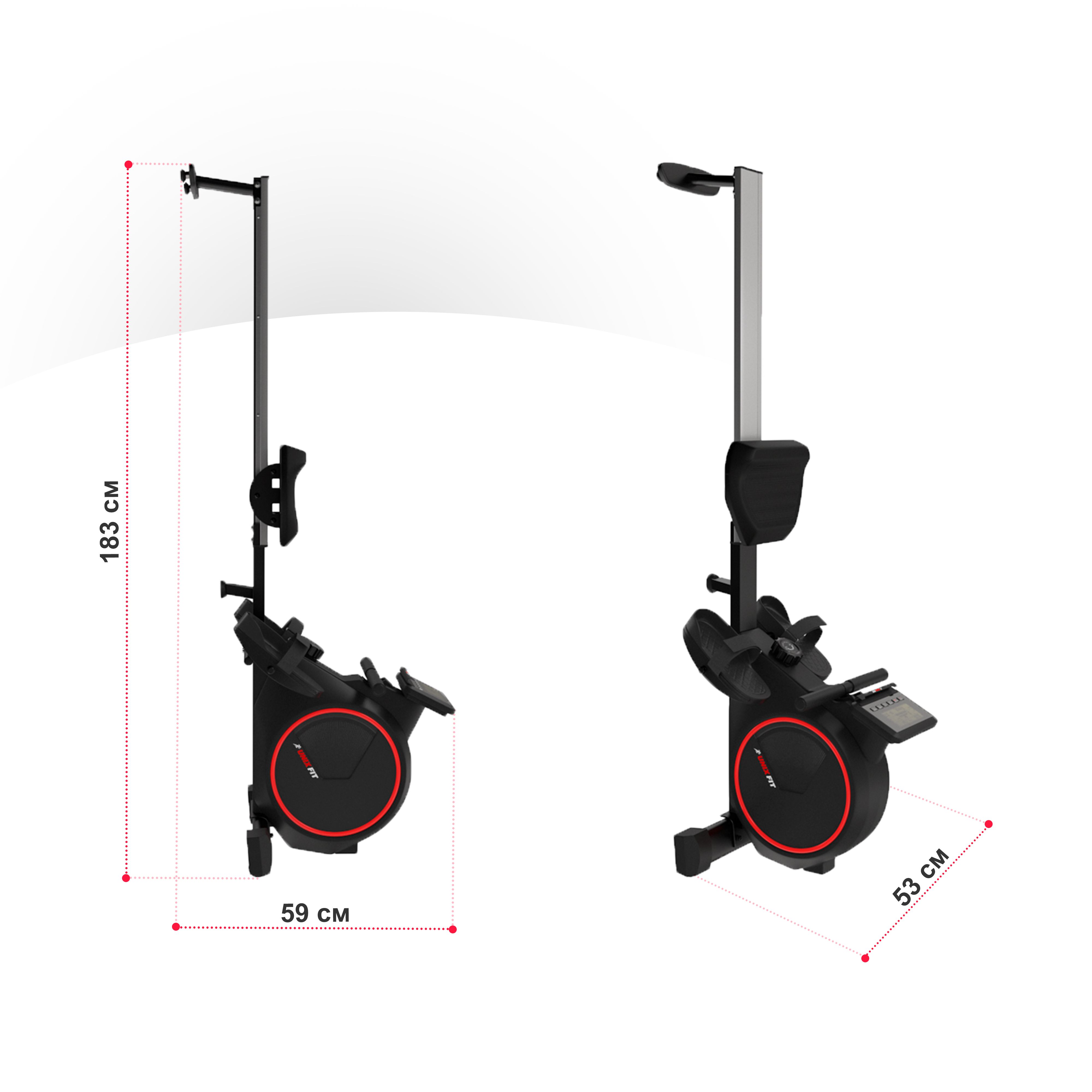 Гребной тренажер UNIX Fit Techno rower 410 магнитный до 130 кг - фото 3