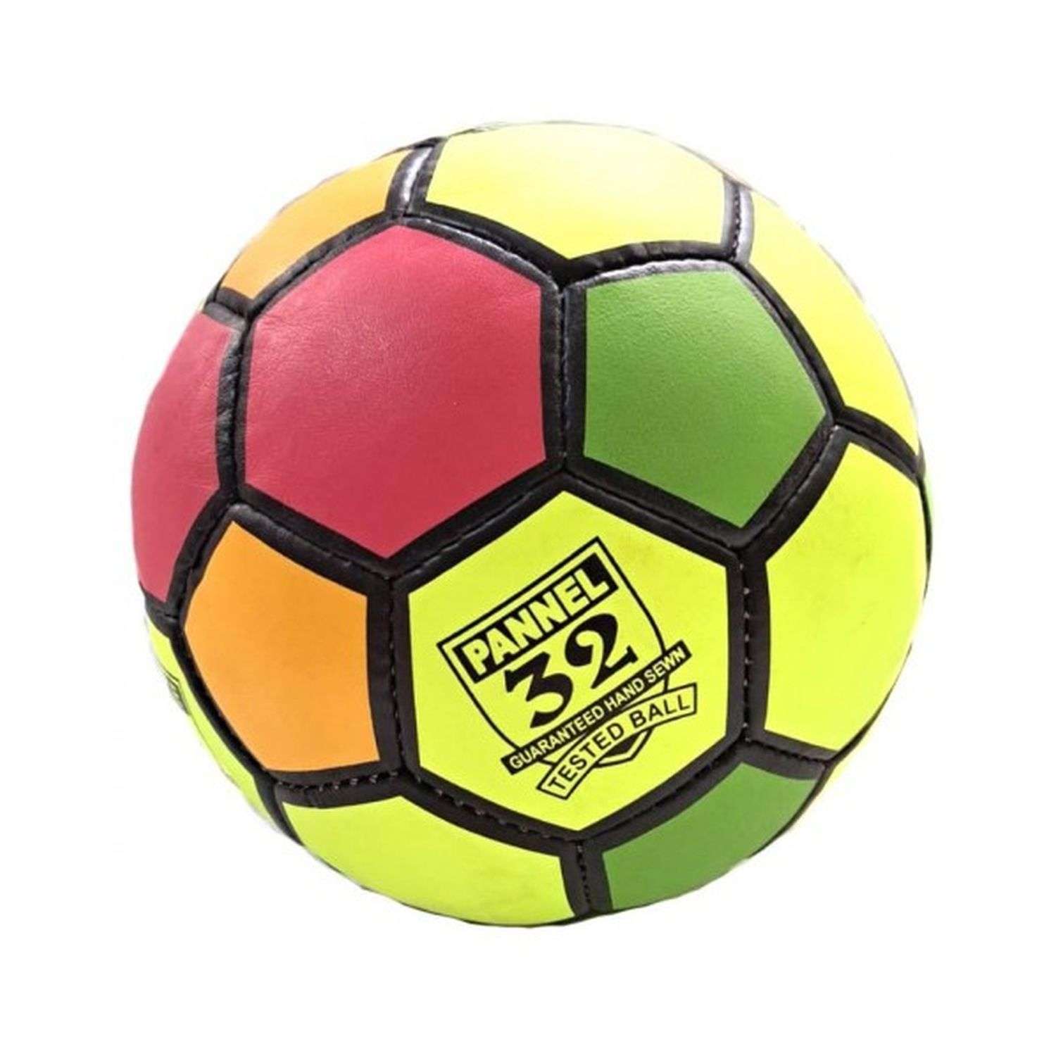 Разноцветный футбольный мяч Uniglodis 32 панели размер 5 - фото 2
