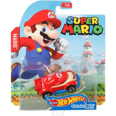 Машинка Hot Wheels Герои компьютерных игр Super Mario Марио FGK28