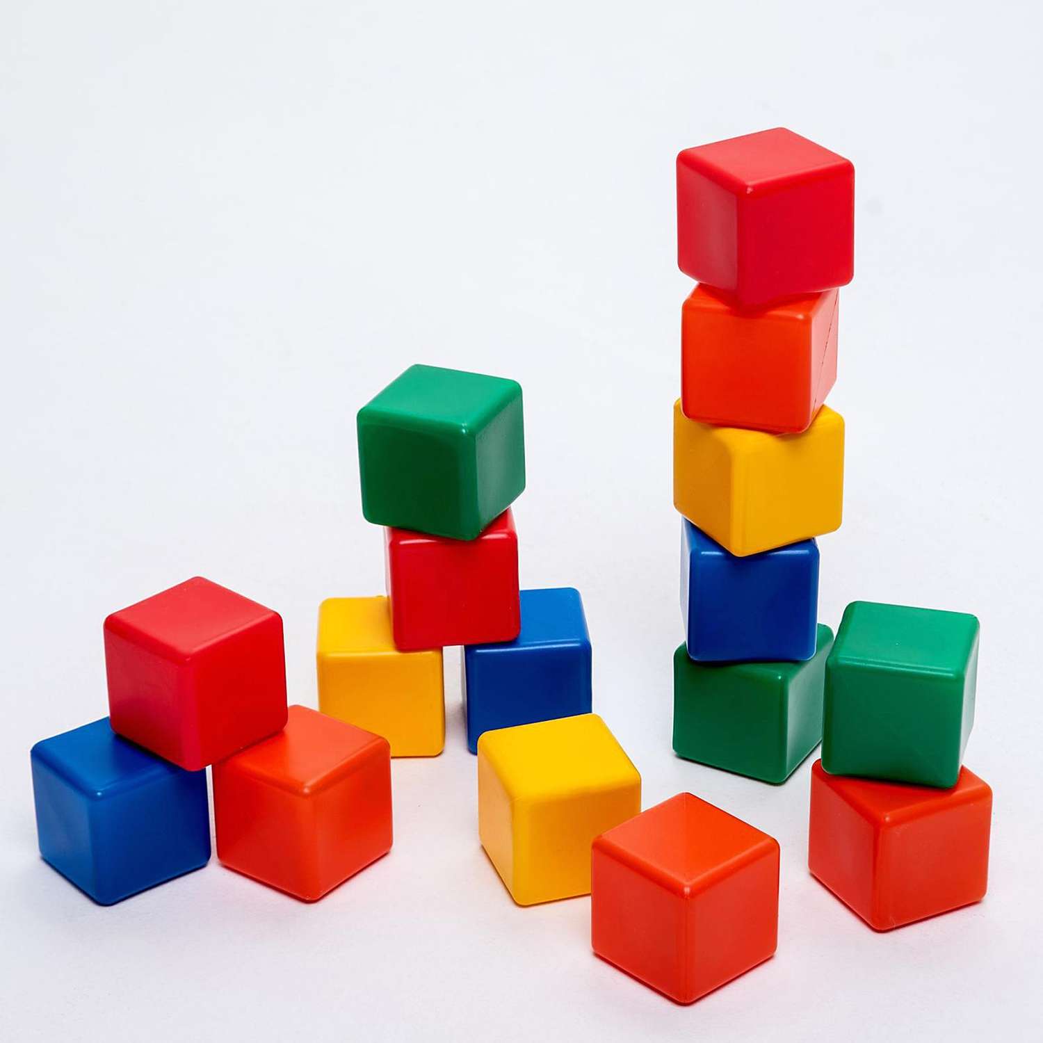 Набор Соломон цветных кубиков.16 штук 6 × 6 см - фото 1