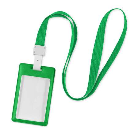 Бейдж-чехол Flexpocket с лентой зеленый