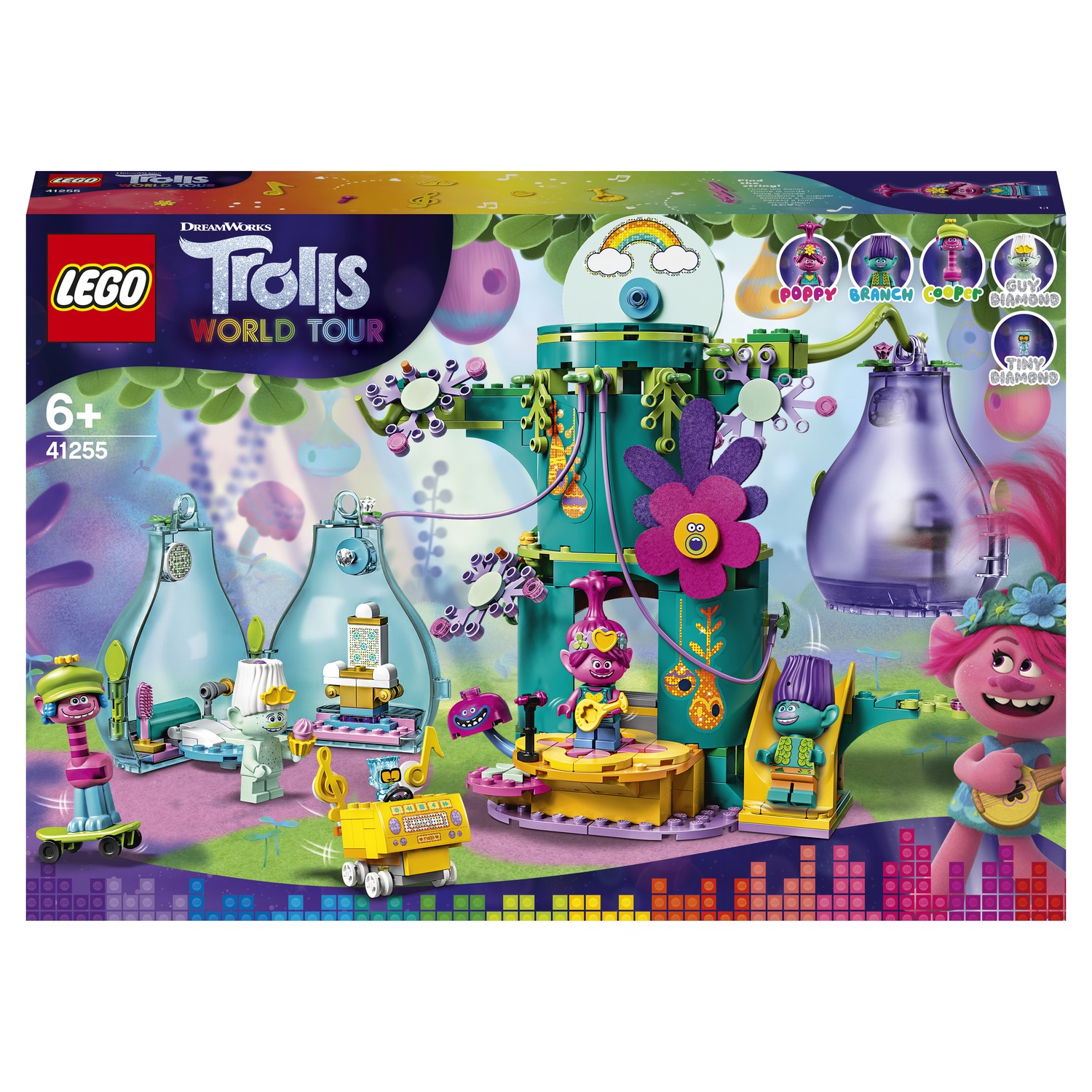 Конструктор LEGO Trolls Праздник в Поп-сити 41255 купить по цене 999 ₽ в  интернет-магазине Детский мир