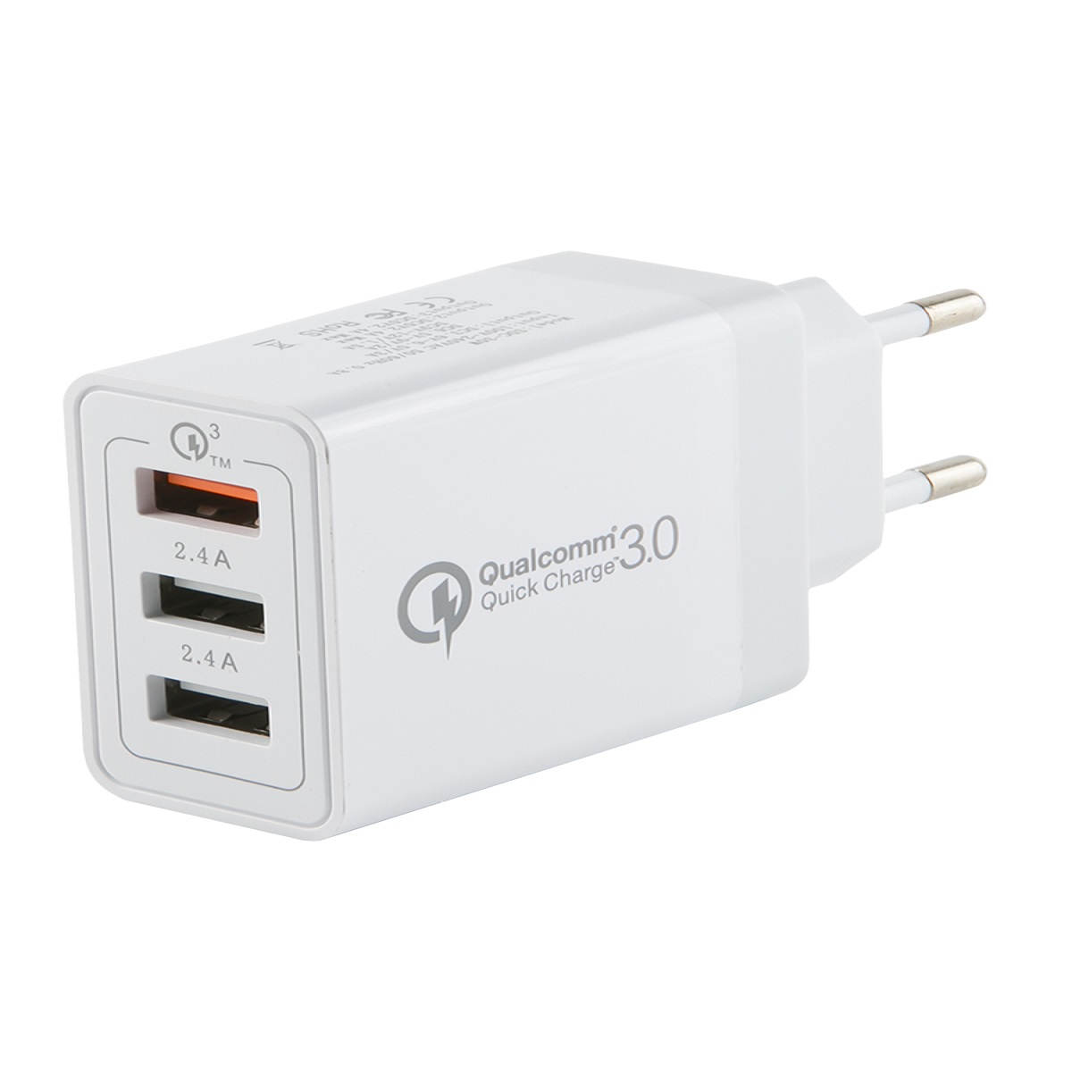 Зарядное устройство mObility сетевое mt-27 3 USB QC 3.0 белый - фото 1