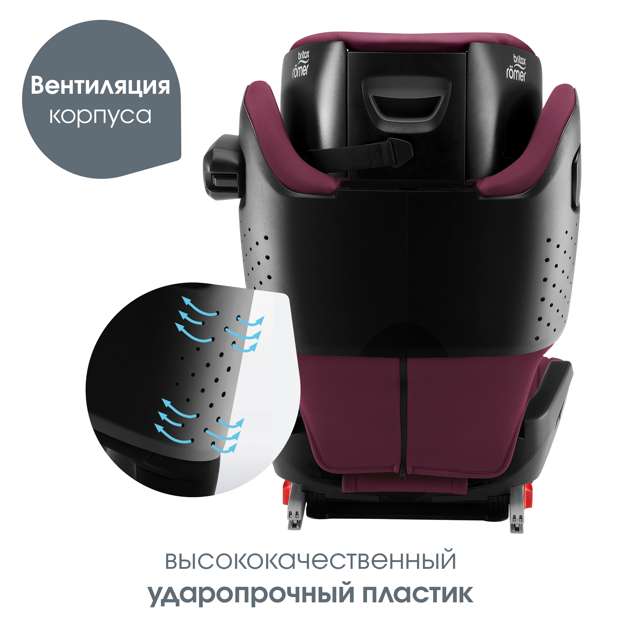 Детское автокресло Britax Roemer KIDFIX i-SIZE Burgundy Red - фото 9