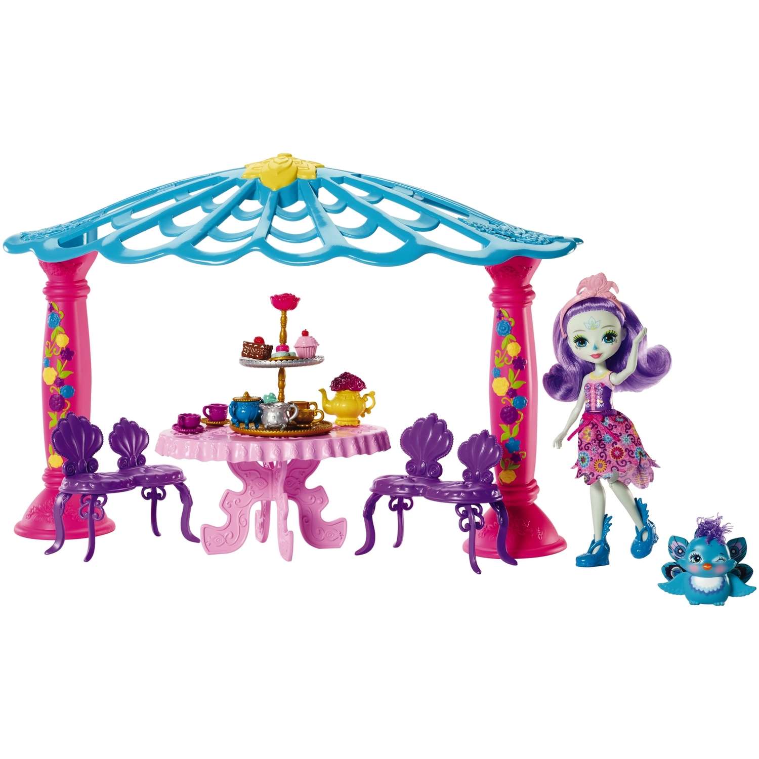 Набор игровой Enchantimals Чаепитие Пэттер Павлины и Флэпа с куклой и аксессуарами FRH49 FRH49 - фото 1