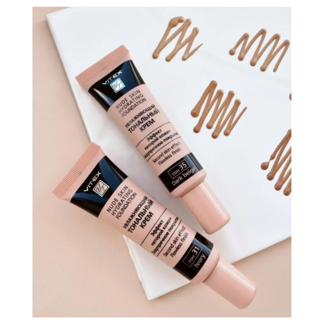 Тональный крем ВИТЭКС для лица nude skin hydrating foundation увлажняющий 30мл тон31 ivory - фото 4