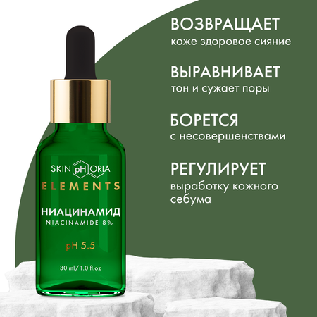 Сыворотка-сияние для лица Niacinamide Brightening Serum Skinphoria С выравниванием тона кожи