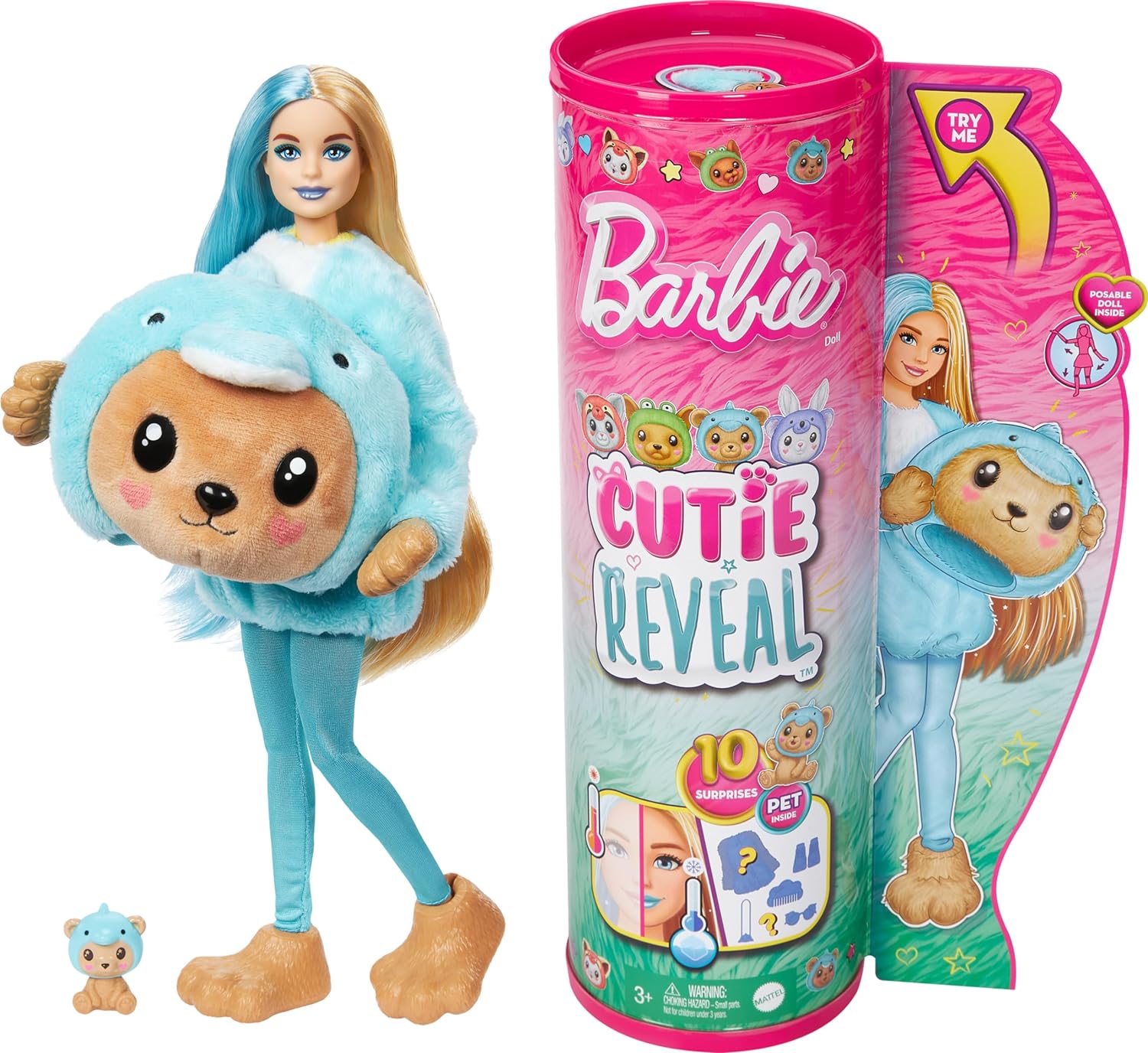 Кукла модельная Barbie Cutie Reveal Мишка HRK25 - фото 1