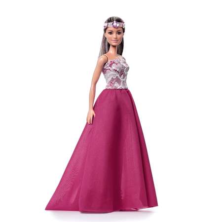 Комплект русалки одежда для кукол Barbie VIANA фуксия белый и розовый