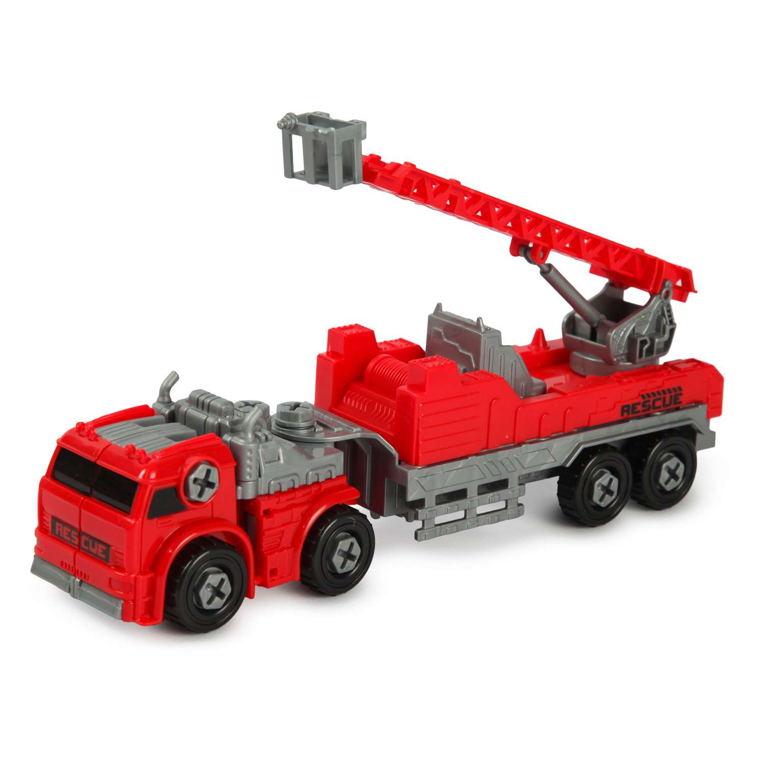 Конструктор Mobicaro Пожарная техника с прицепом сборная игровая модель - фото 4