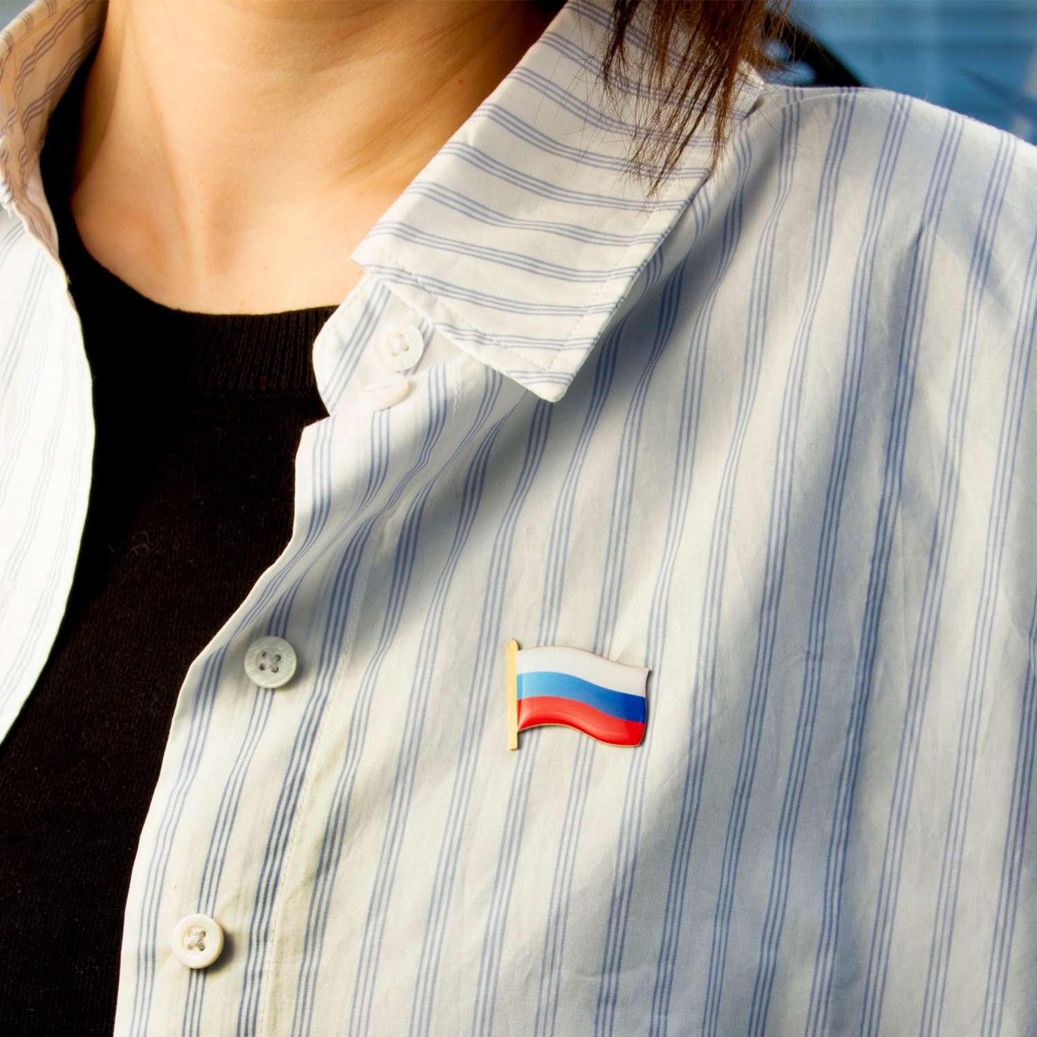 Значок заливка смолой Символик Флаг Российской Федерации - фото 4