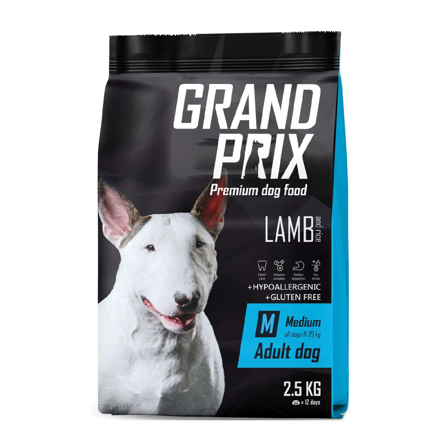Корм для собак Grand Prix Medium Adult ягненок 2.5кг - фото 1