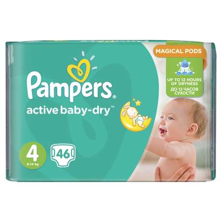 Подгузники Pampers Active Baby Dry 8-14кг 46шт