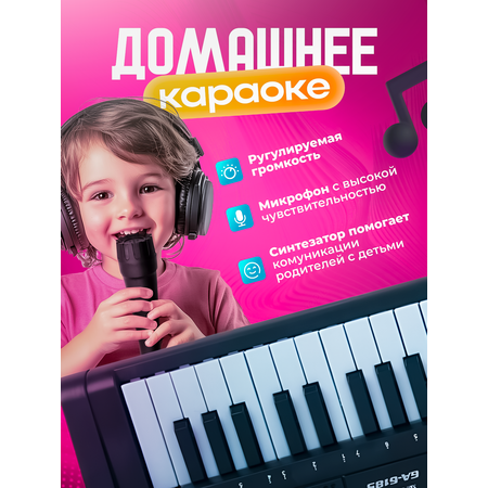 Синтезатор детский FAIRYMARY с микрофоном развивающий