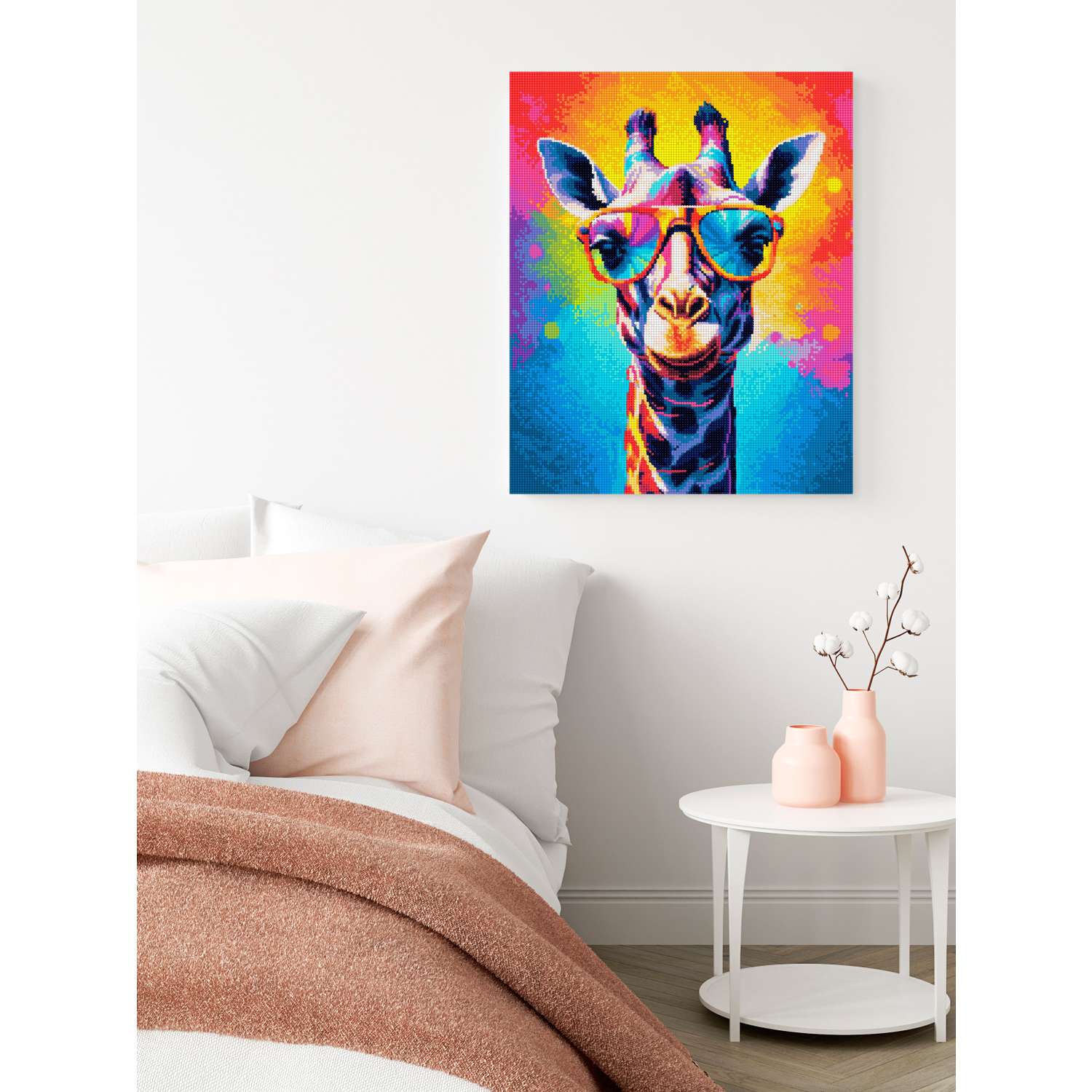 Алмазная мозаика Art sensation холст на подрамнике 40х50 см Яркий жираф - фото 3