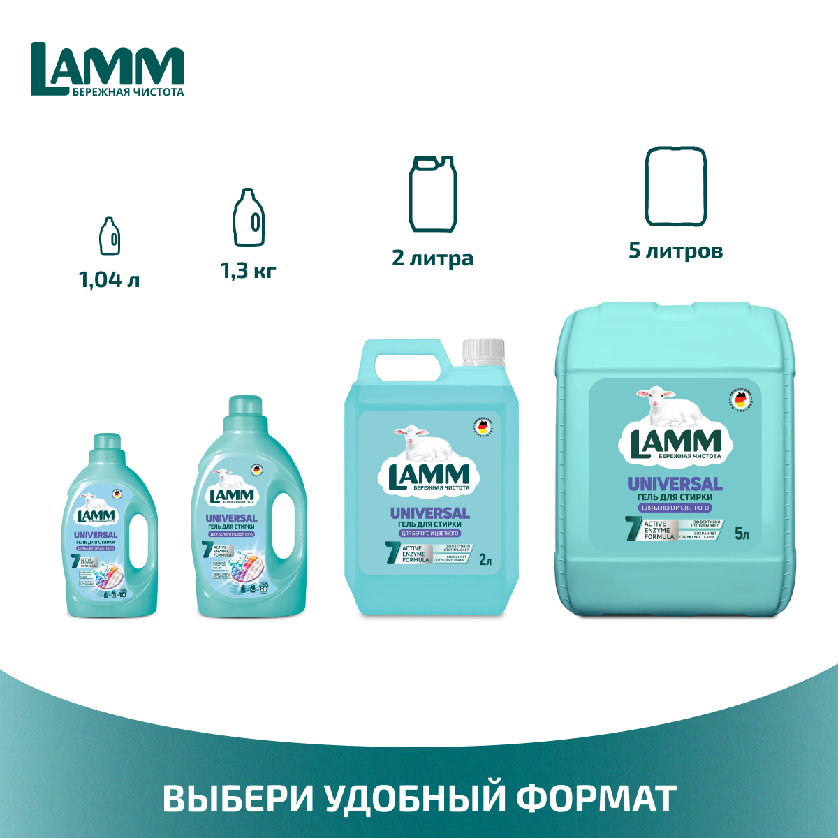 Гель для стирки LAMM universal 5л - фото 8