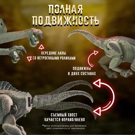 Интерактивные игрушки ТЕХНО шагающий динозавр-хищник
