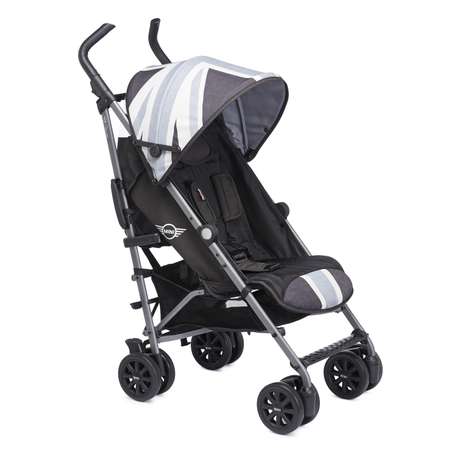 Коляска Easywalker Mini Buggy+ Union Jack Vintage с бампером Black White