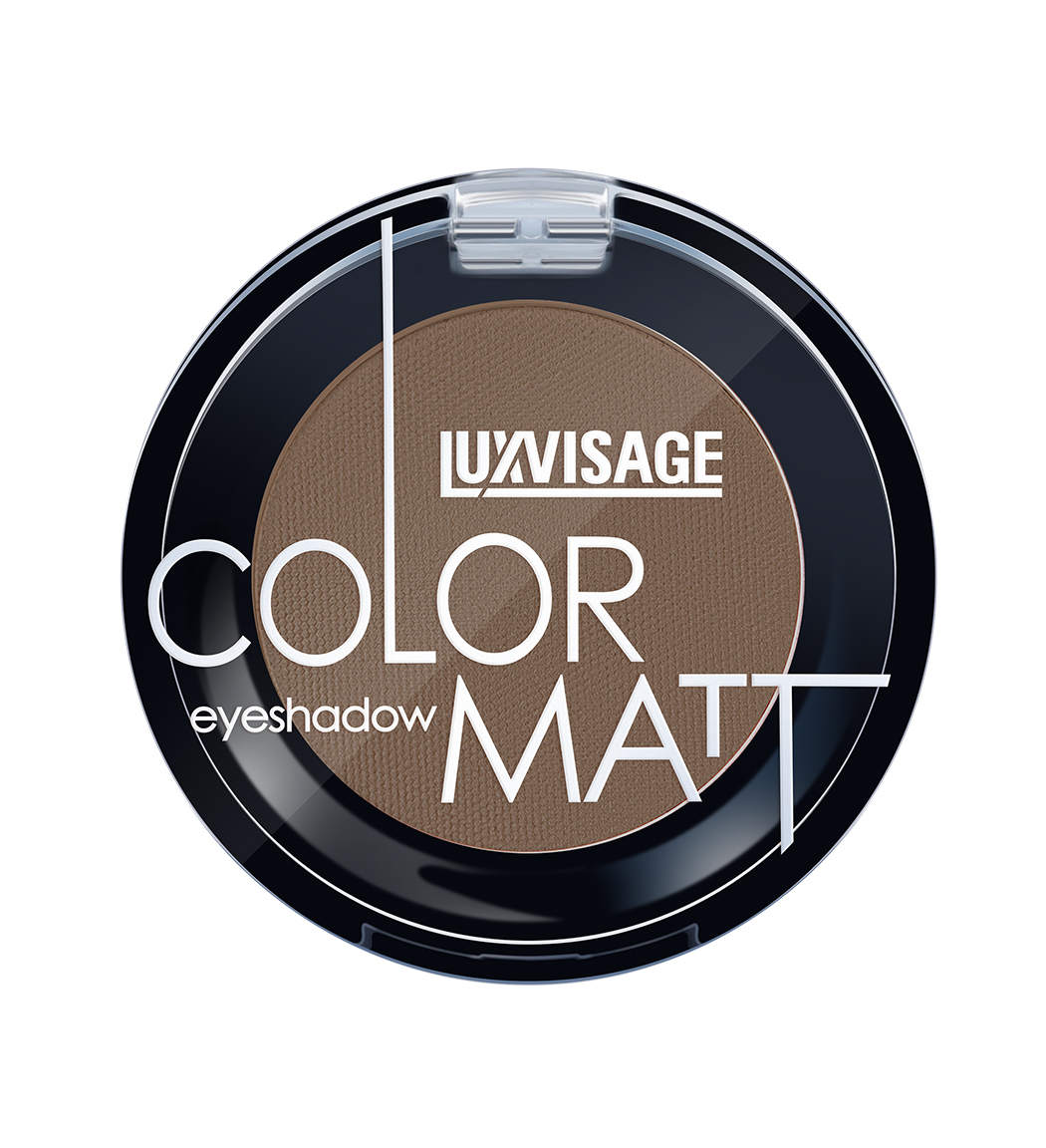 Тени для век матовые Luxvisage Color Matt Тон 14 Dark Brown 16г - фото 1