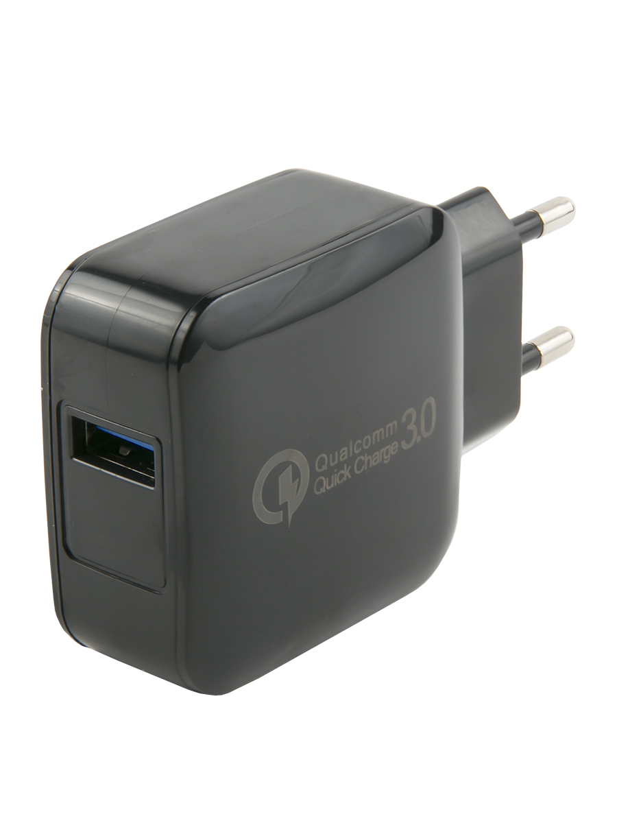 Сетевое ЗУ mObility mt-28 USB QC 3.0 черный - фото 1