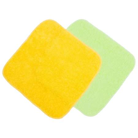 Полотенце-салфетка для кормления Amarobaby Soft Care 2шт Жёлтый-Зелёный