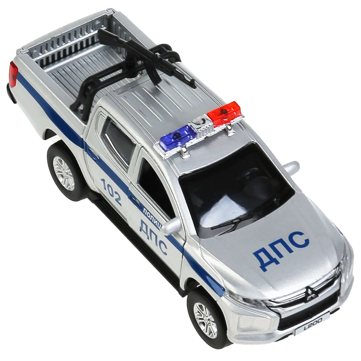 Машина Технопарк Mitsubishi l200 Pickup Полиция 303067 303065 - фото 1