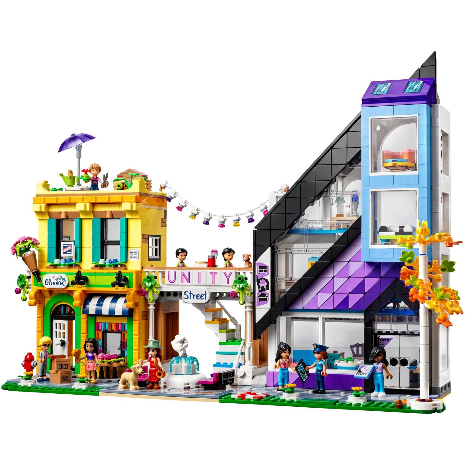 LEGO Friends Конструктор Магазины цветов и дизайна в центре