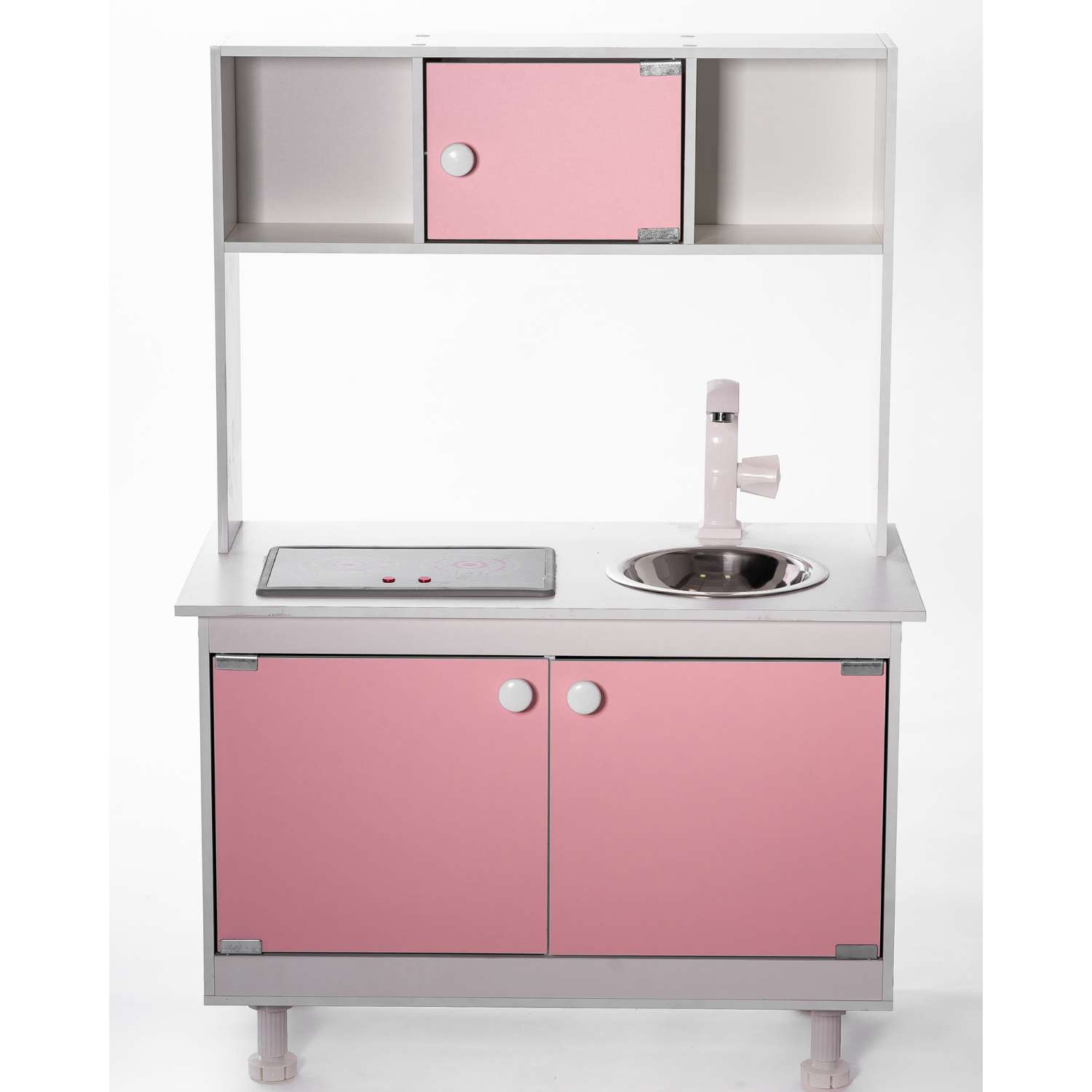 Детская кухня Sitstep интерактивная плита розовые фасады - фото 1