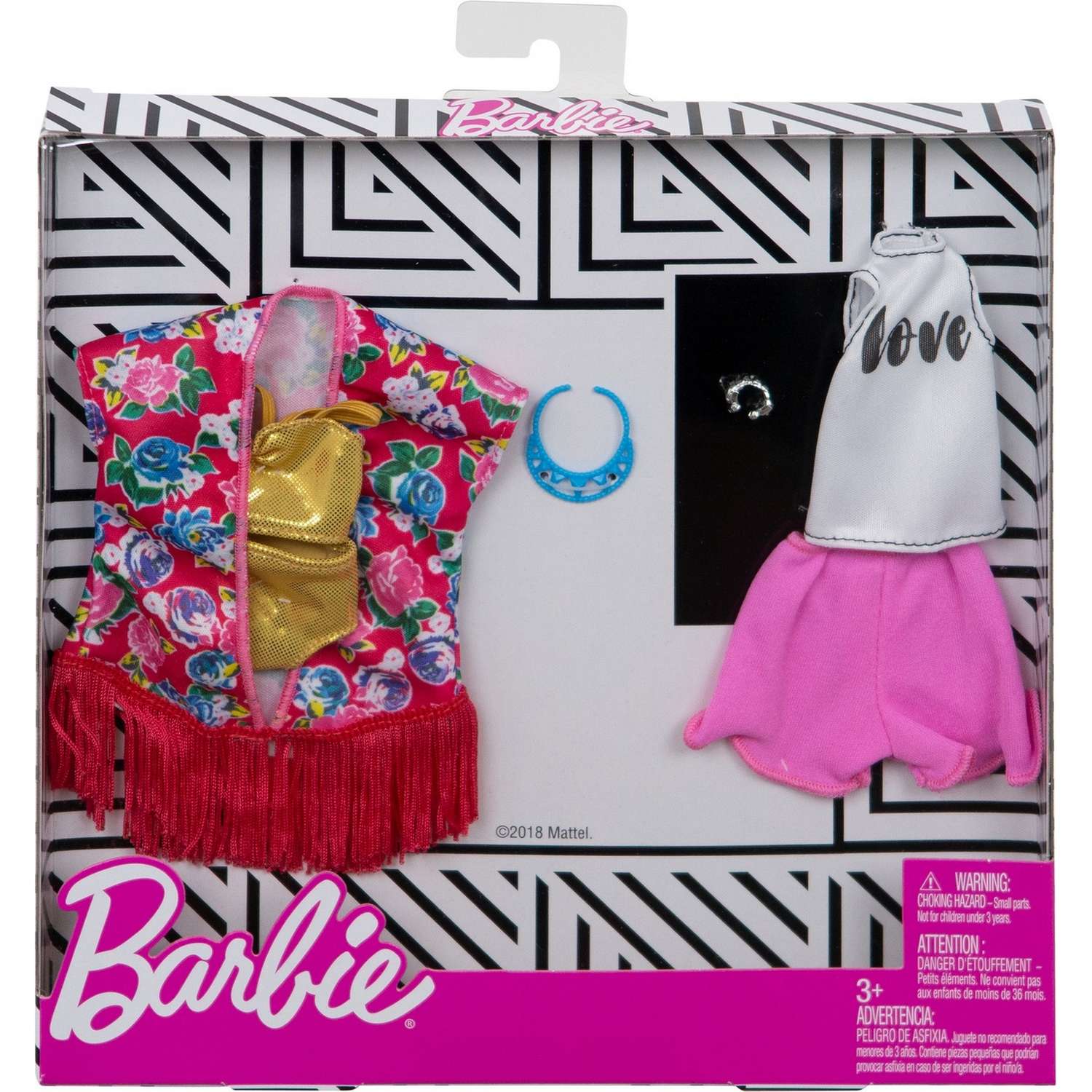 Одежда Barbie Универсальный наряд 2 комплекта Пляжный набор FXJ62 FKT27 - фото 2