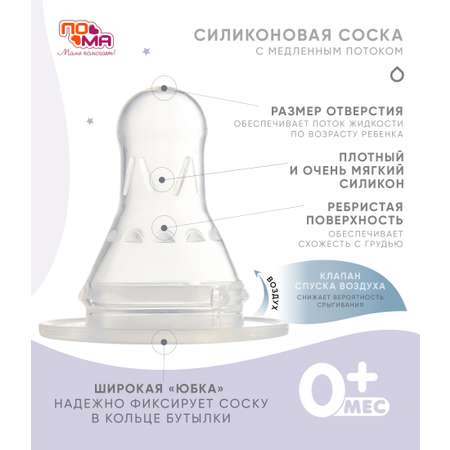 Соска Пома силикон (медленный поток) 2 шт.
