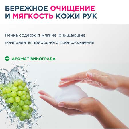 Мыло для рук LION Ai-Kekute пенное антибактериальное аромат винограда 250мл