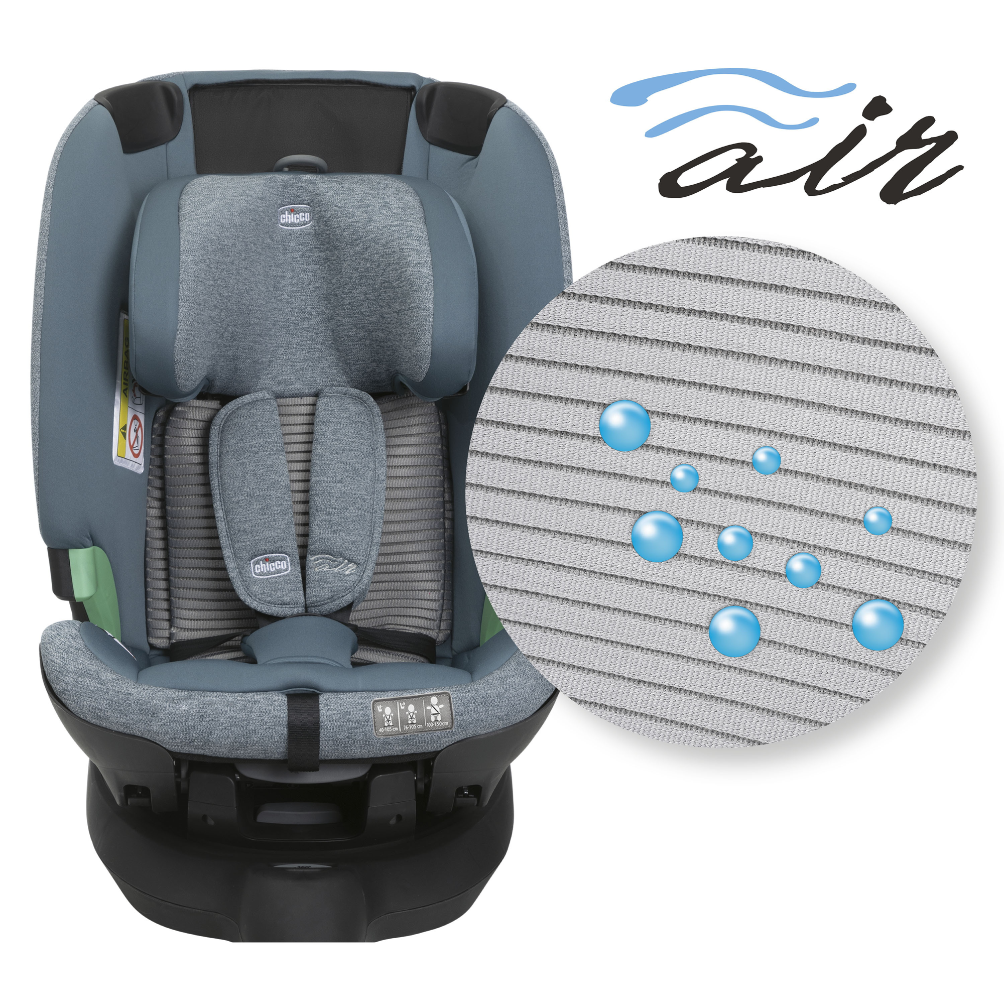 Автокресло Chicco Bi-Seat Air Blue для новорожденных - фото 13