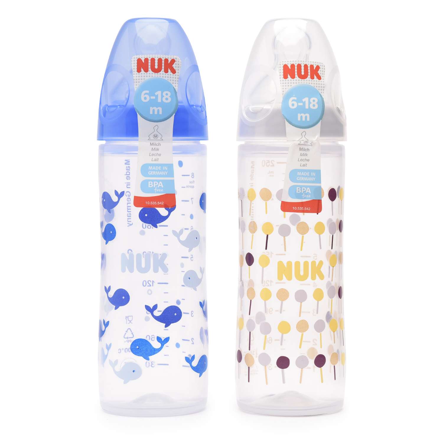 Бутылочка Nuk Classic 250мл в ассортименте 10741625 - фото 1