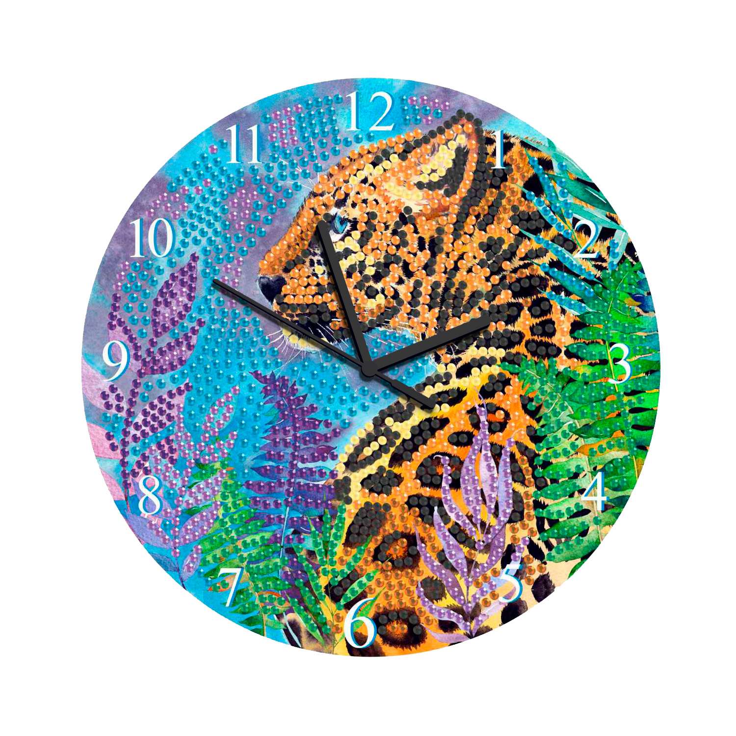 Набор для творчества ORIGAMI Алмазные узоры Часы Леопард 07260 - фото 3
