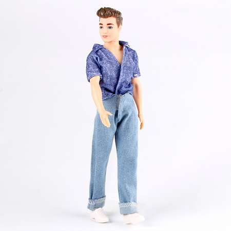 Джинсы Sima-Land для кукол мужчин длина — 18 см цвет голубой
