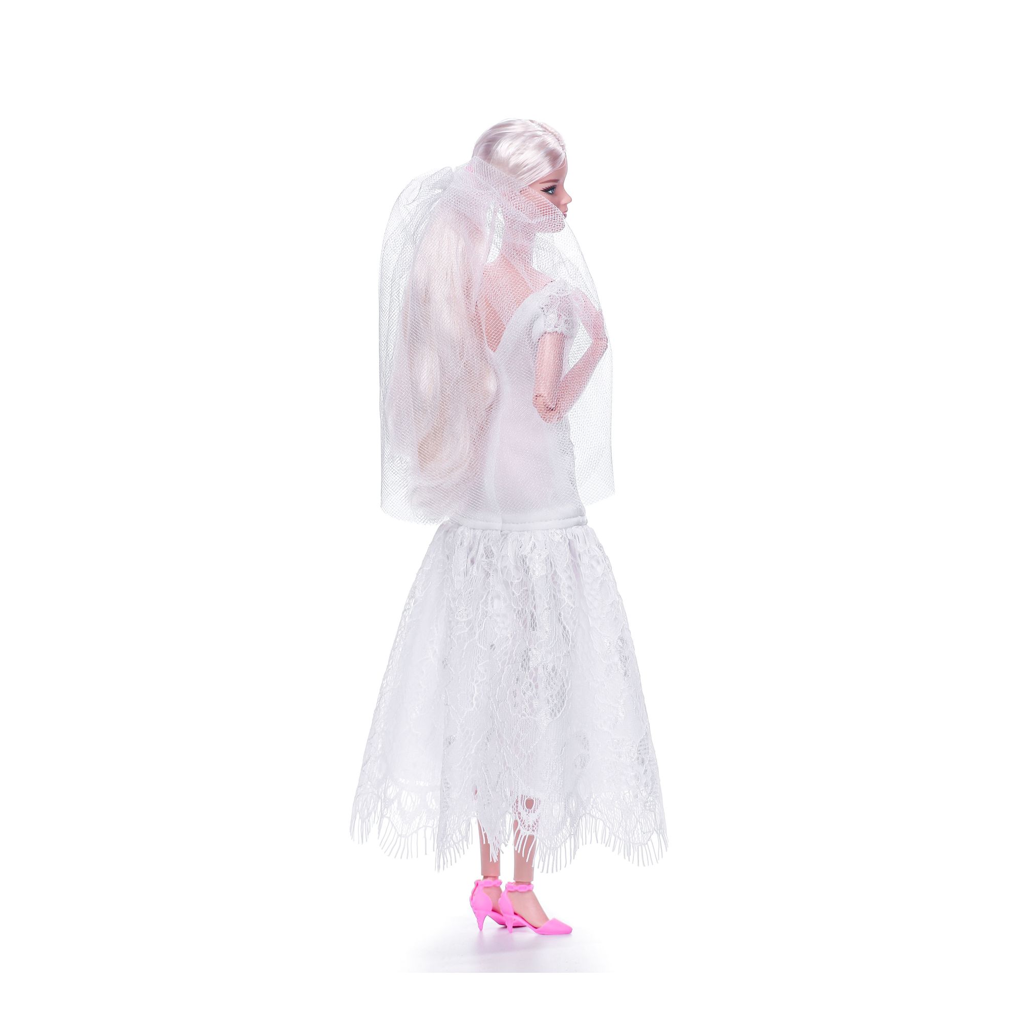 Одежда для кукол типа Барби VIANA Свадебное платье с фатой 11.118.5 белый 11.118.5 - фото 8