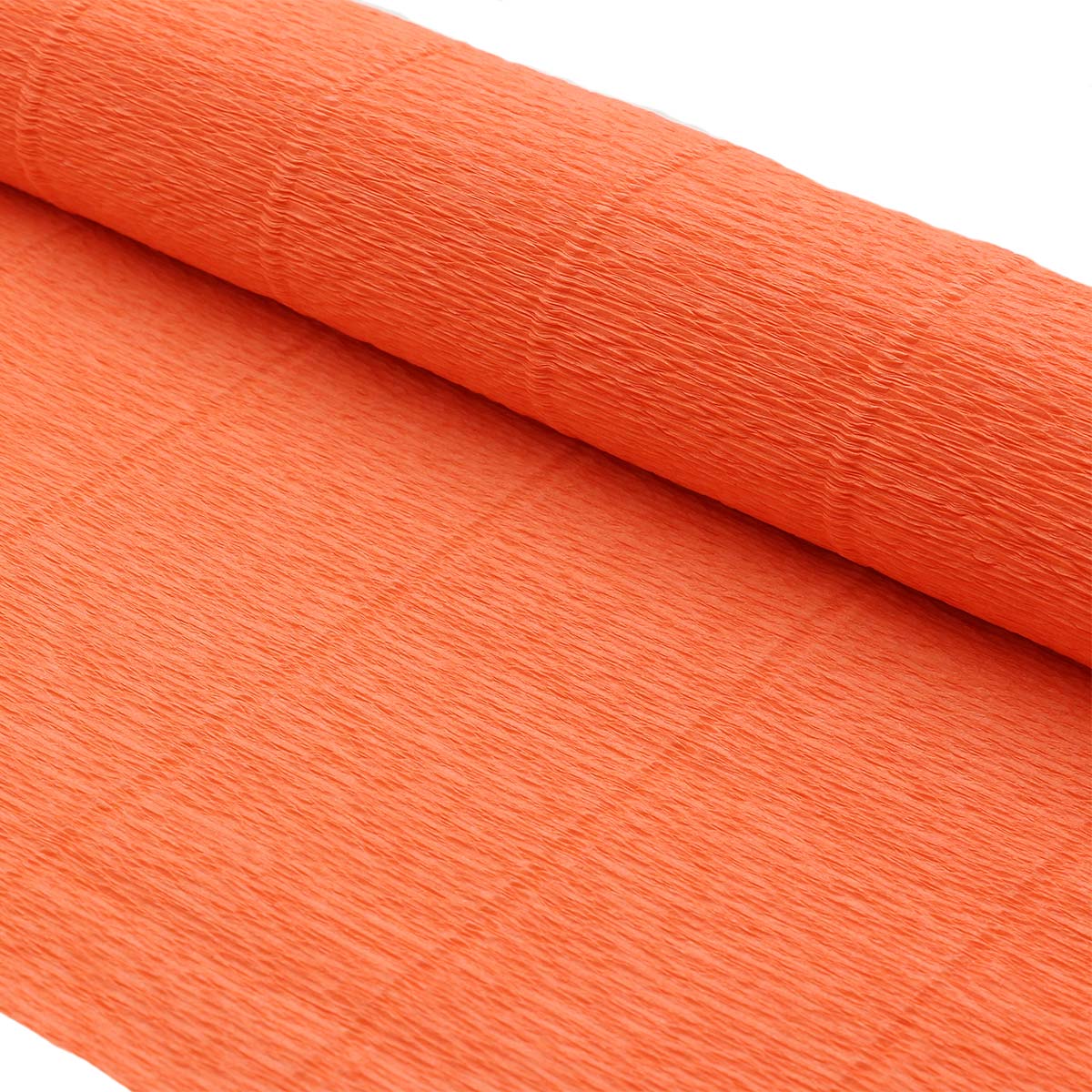 Бумага Айрис гофрированная креповая для творчества 50 см х 2.5 м 140 гр оранжевая - фото 2