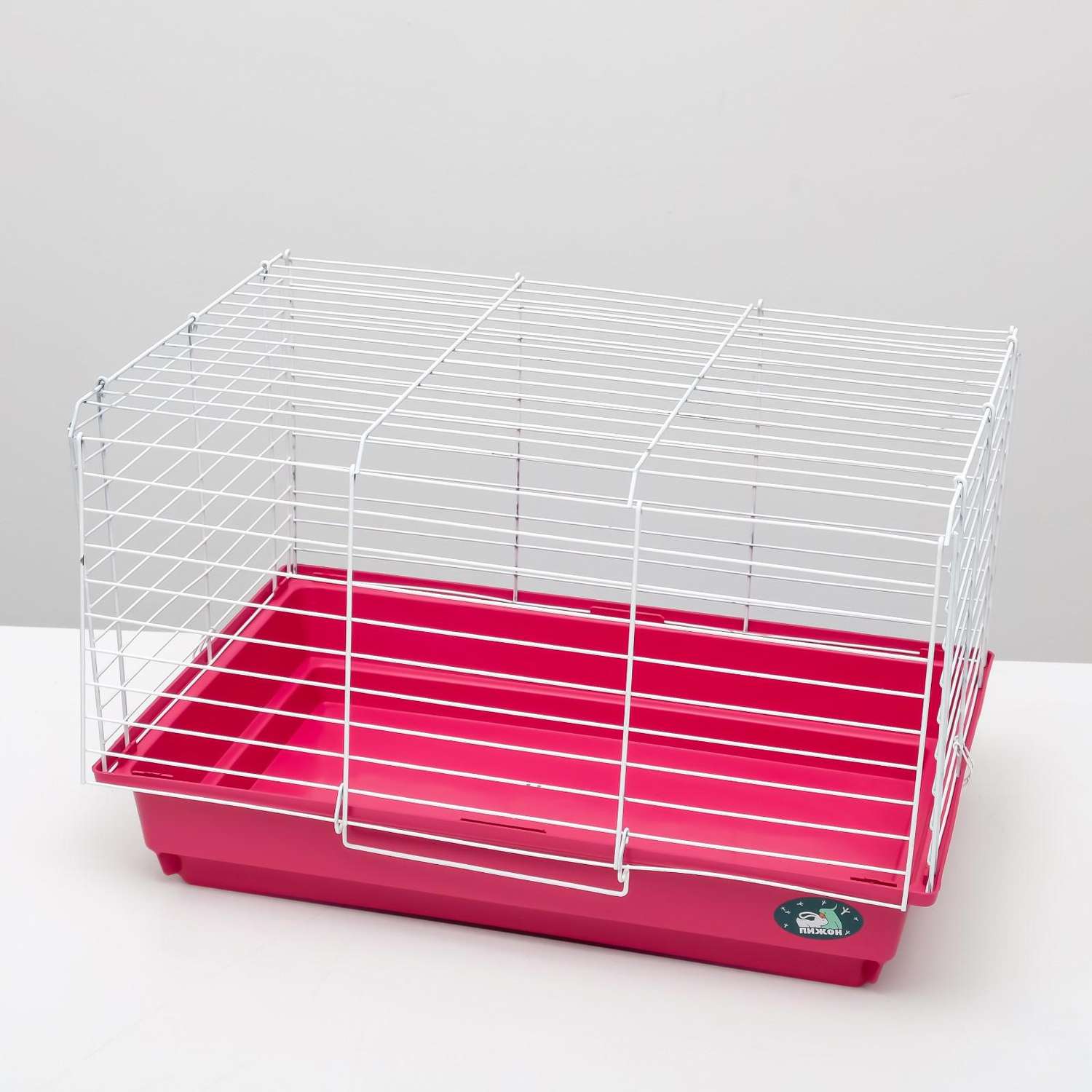 Клетка для кроликов Пижон морских свинок складная 58х40х38 см рубиновая - фото 3