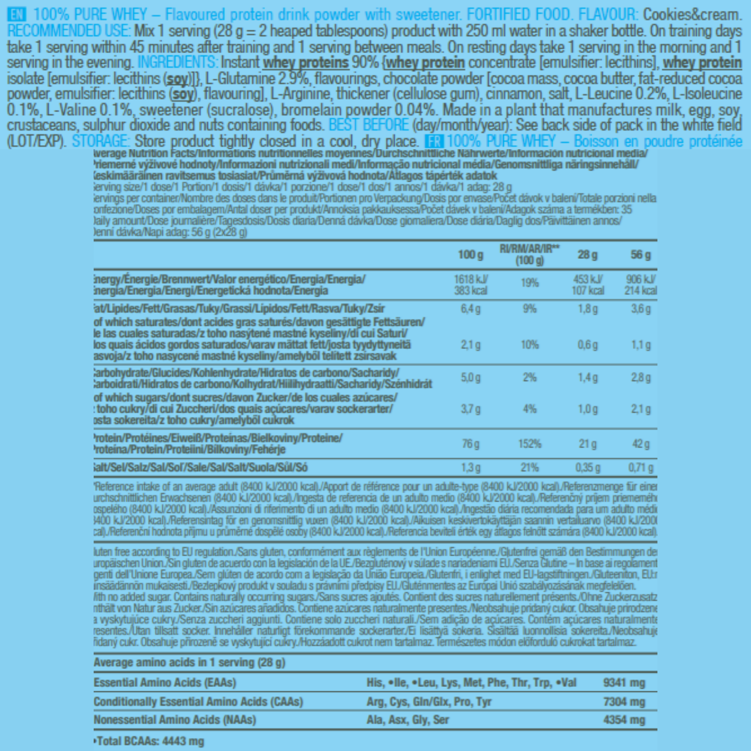 Протеин BiotechUSA 100% Pure Whey 1000 г. Печенье с кремом - фото 2