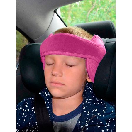 Держатель головы в автокресло SleepFix Розовый фиксатор для головы в автокресло