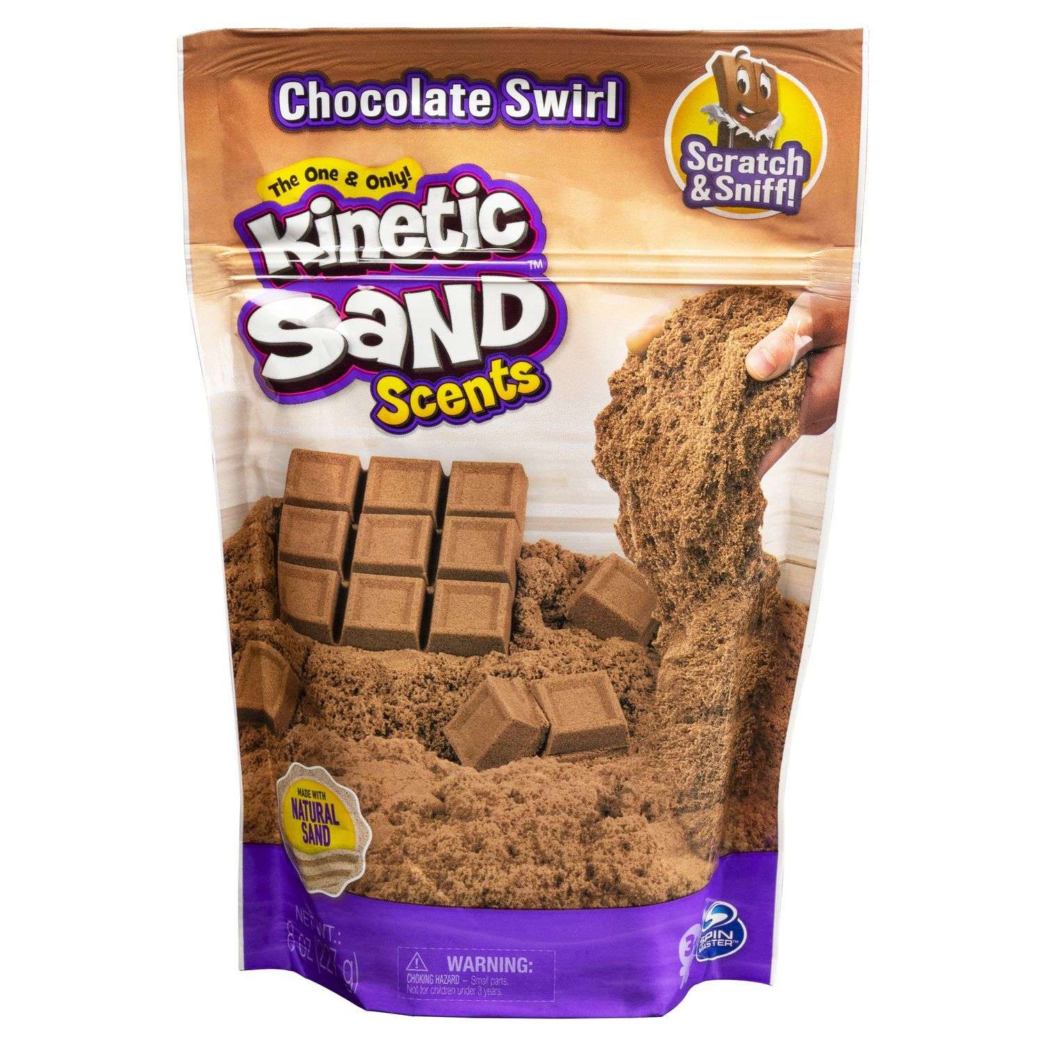 Песок для лепки Kinetic Sand Chocolate Swirl ароматизированный 227г 6053900/20120785 - фото 1
