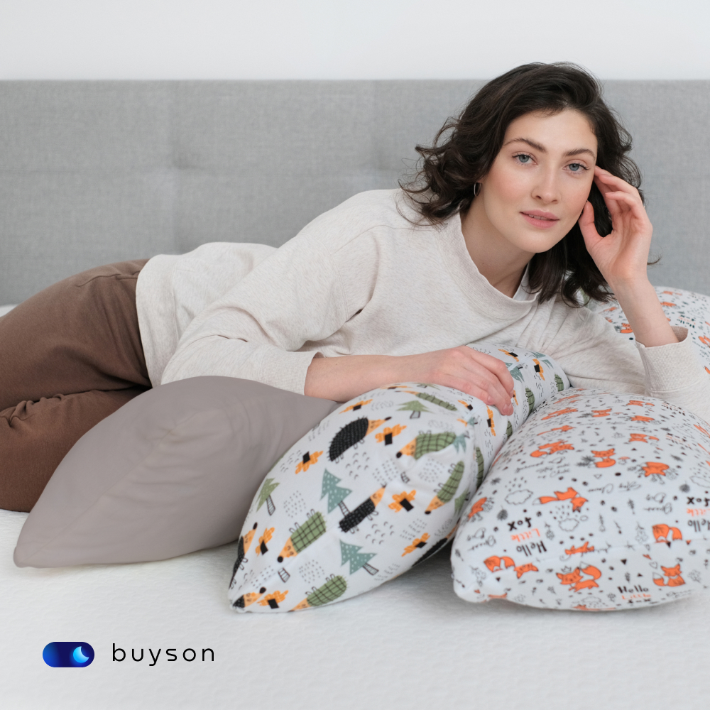 Подушка для беременных и детей buyson BuyComfy серая - фото 11