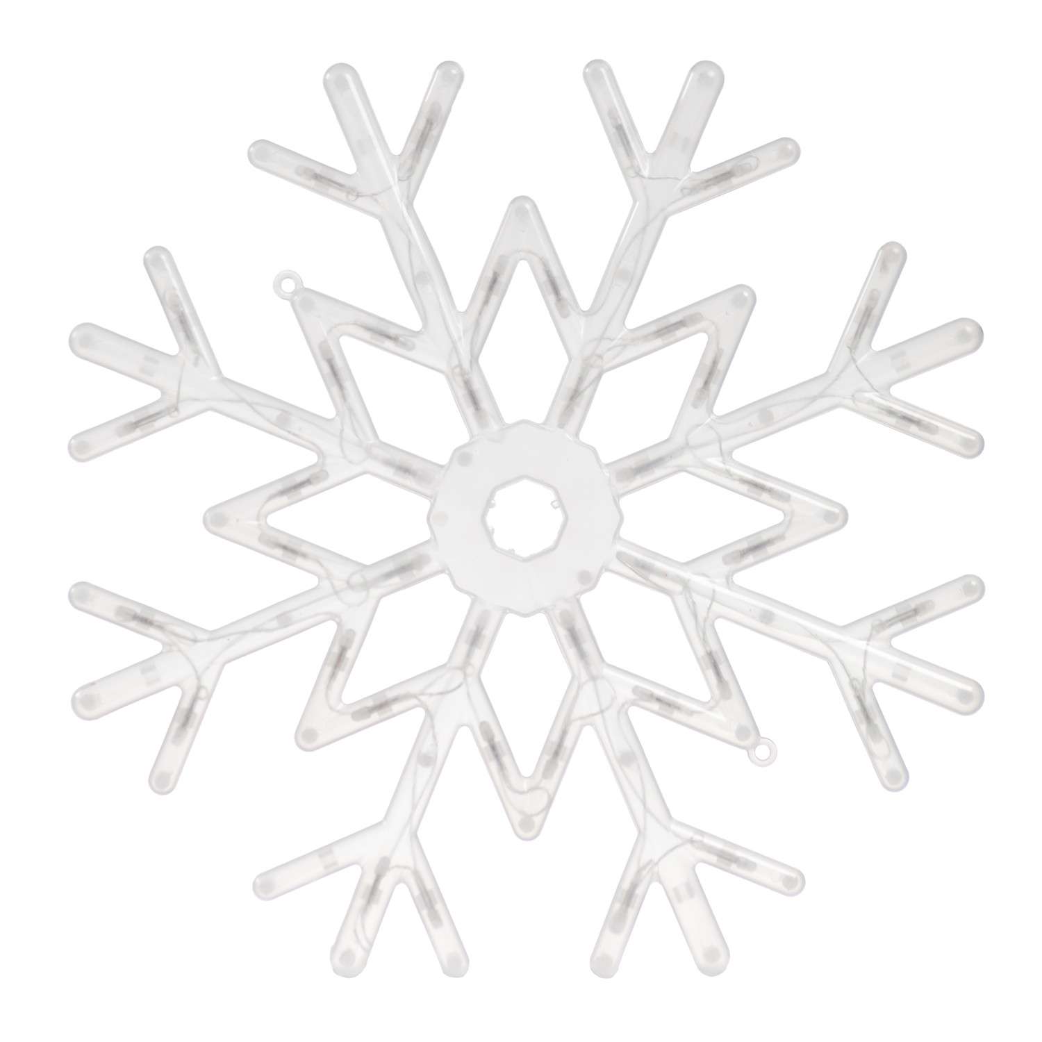 Фигура декоративная BABY STYLE Снежинка прозрачный мультиколор диод 40 см - фото 5
