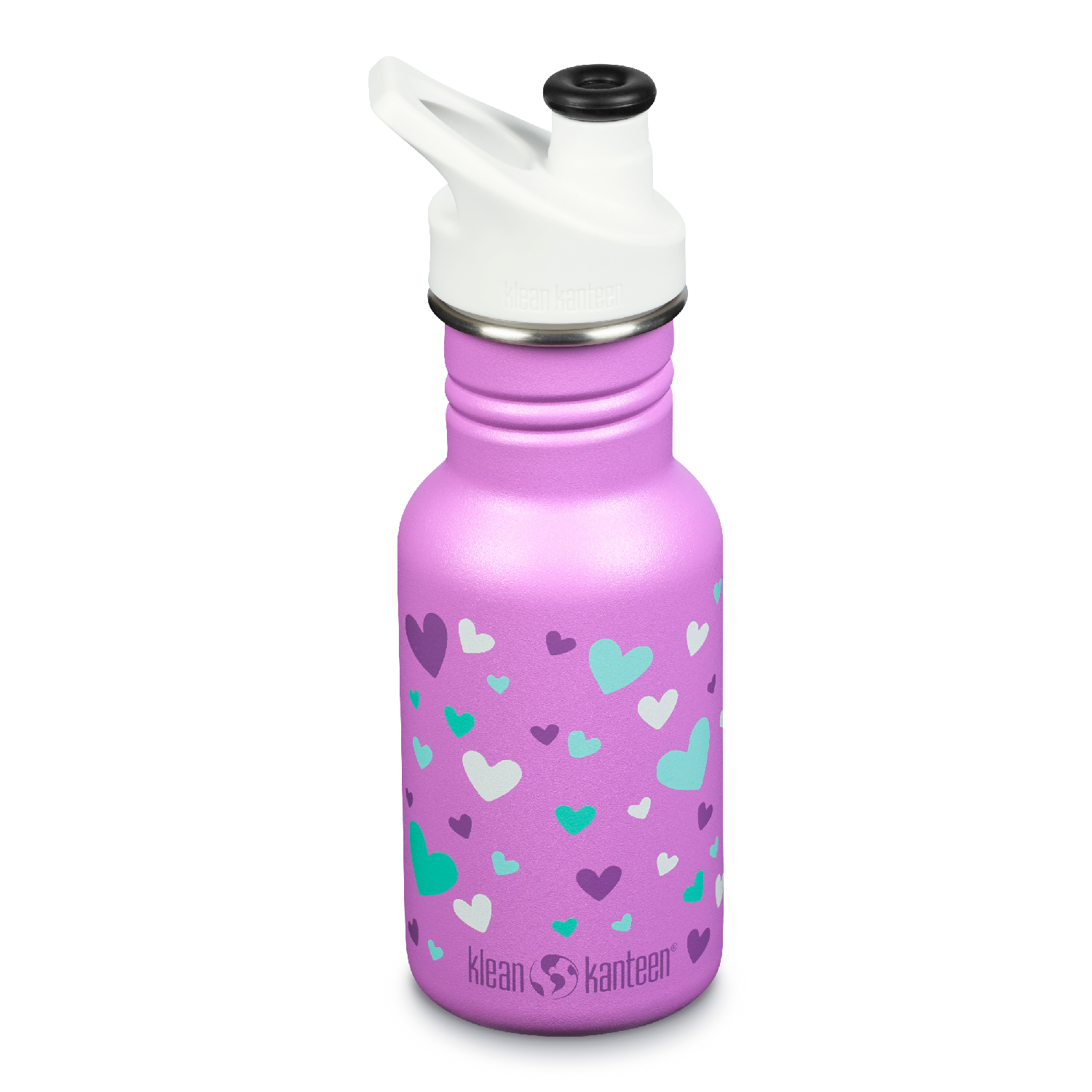 Детская бутылка Klean Kanteen Kid Classic Narrow Sport 12oz Orchid Hearts 355 мл - фото 1