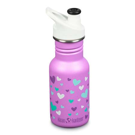 Детская бутылка Klean Kanteen Kid Classic Narrow Sport 12oz Orchid Hearts 355 мл