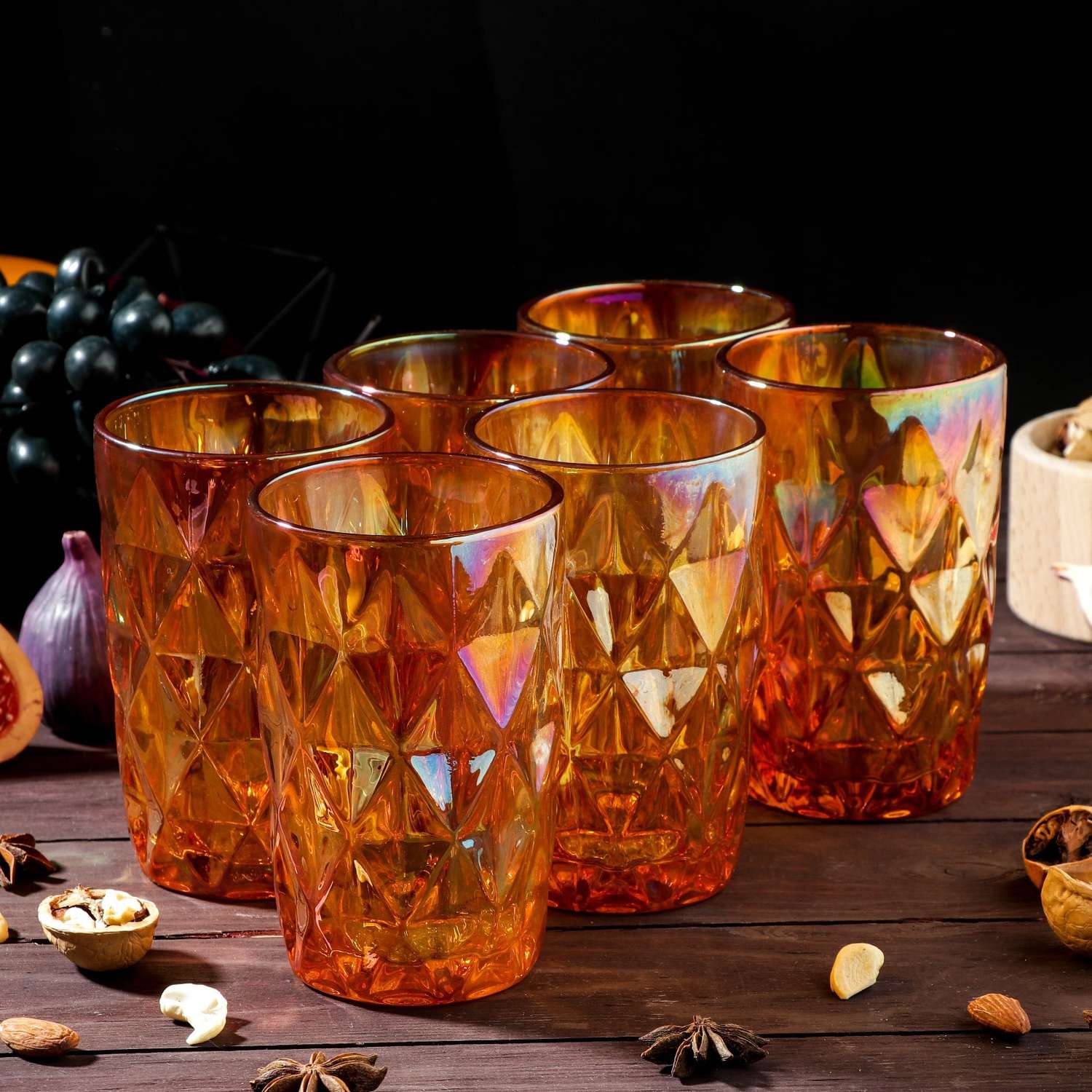 Набор стеклянных стаканов MAGISTRO «Круиз» 350 мл 8×12 5 см 6 шт - фото 1